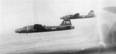 Picture from cockpit of Ki-67's in formation.  From  http://www.ijaafpics.com/JB&W2/Ki-67-59.jpg